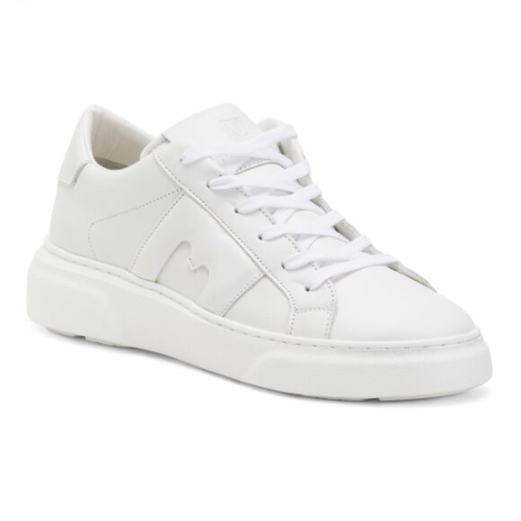BRUNO MAGLI Made In Portugal Leather Kali Sneakers White - Picture 1 of 2